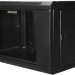 Шкаф настенный 19" 12U 600х600х635 GYDERS GDR-126035B, стеклянная дверь черный
