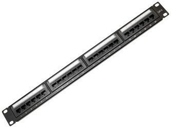 Патч-панель 19", 1U, 24 порта RJ45, категория 6, тип задних контактов 110 IDC SINELLS MFG-466110